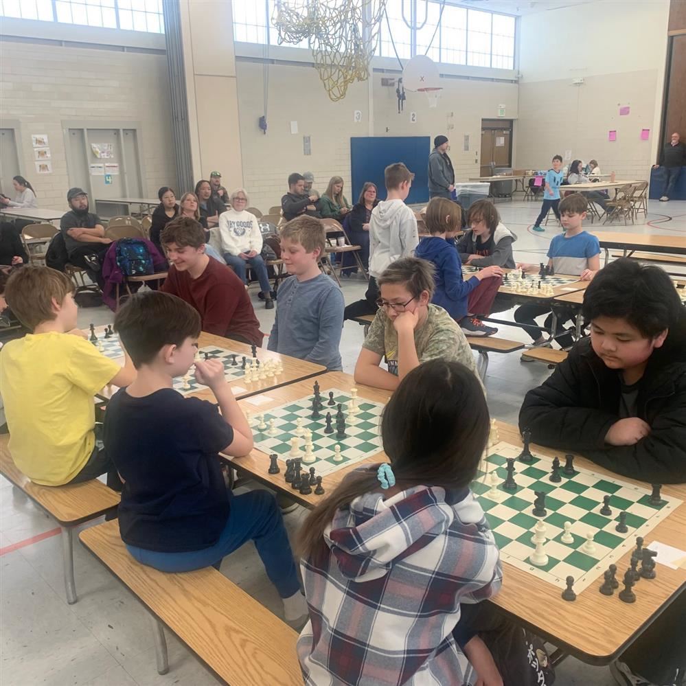  Students playing chess